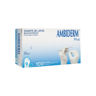 Guante de Látex Plus marca Ambiderm Mediano