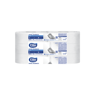 Papel Higiénico Jumbo marca Elite Pro HD500 Bobina Gofrado