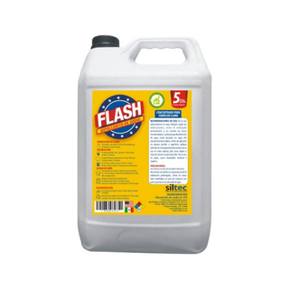 Cloro 5 Lts Flash Blanqueador Muiltiusos, Desinfecta Y Blanquea