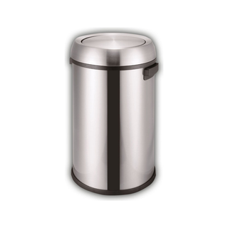 Bote Cilíndrico de Acero Inoxidable marca Dust 65 L con Tapa Balancín