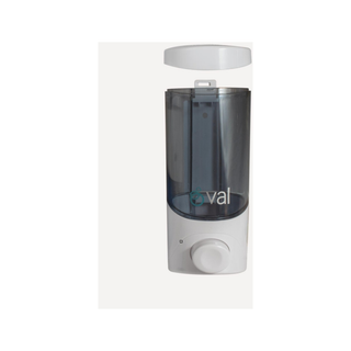 Jabonera marca Oval 500 ml PS Alta Resistencia color Humo/Blanco