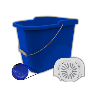 Cubeta Recta con Ruedas y Exprimidor 14 L color Azul