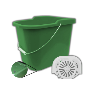 Cubeta Recta con Ruedas y Exprimidor 14 L color Verde
