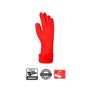 Guante Multieconómico Satinado marca Vitex No.9 1 par color Rojo