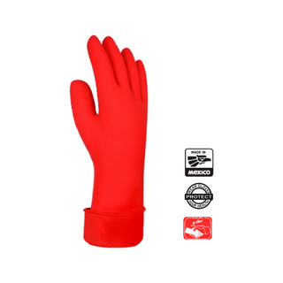 Guante Multieconómico Satinado marca Vitex No.8 1 par color Rojo