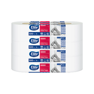 Papel Higiénico Jumbo marca Elite Pro HD500 m Bobina Gofrado USA 6688