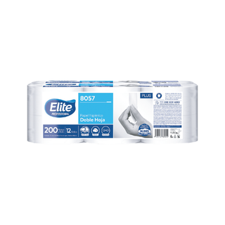 Papel Higiénico Junior marca Elite Pro HD200 m Bobina Gofrado USA 8057