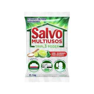Detergente en Polvo Multiusos marca Salvo 1 kg