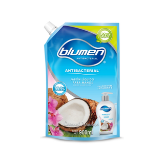 Jabón Líquido para Manos marca Blumen Coconut Paradise 1050 ml Pouch