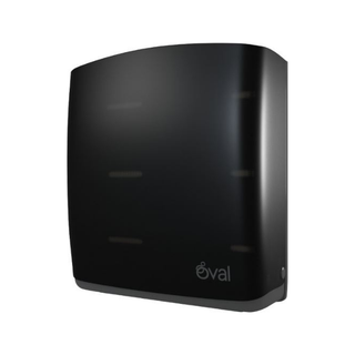 Despachador de Toalla Interdoblada marca Oval Larga Capacidad 500 Toallas color Humo