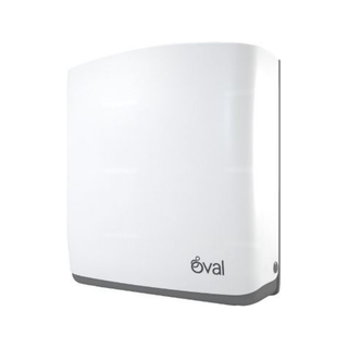 Despachador de Toalla Interdoblada marca Oval Larga Capacidad 500 Toallas color Blanco