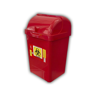 Cesto marca Sablón de Cortina 30 L Uso RPBI color Rojo