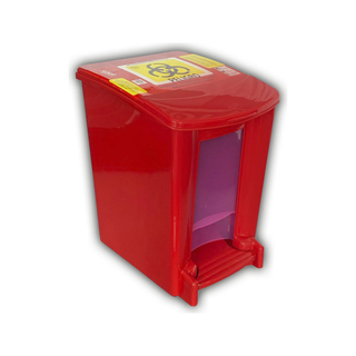 Cesto marca Sablón de Pedal 8 L Uso RPBI color Rojo