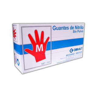 Guante de Nitrilo marca Cobalt Mediano
