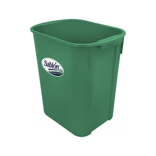 Cesto Rectangular marca Sablón 20 L sin Tapa color Verde