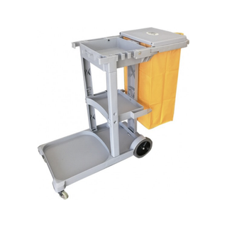 Carrito Multifuncional marca Sablón 3 Niveles con Bolsa Amarilla 51x129x98 cm color Gris