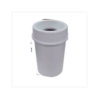 Cesto Redondo marca Sablón 45 L Tapa Tipo Embudo color Gris