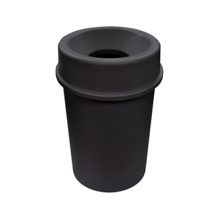 Cesto Redondo marca Sablón 45 L Tapa Tipo Embudo color Negro