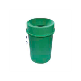Cesto Redondo marca Sablón 45 L Tapa Tipo Embudo color Verde