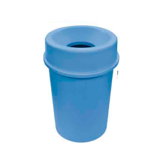 Cesto Redondo marca Sablón 45 L Tapa Tipo Embudo color Azul