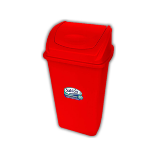 Cesto Balancín marca Sablón Frontal 80 L color Rojo
