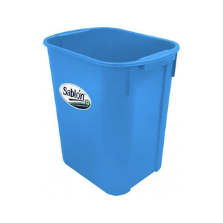 Cesto Rectangular marca Sablón 20 L sin Tapa color Azul