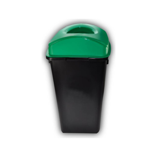 Cesto marca Sablón 80 L con Tapa Elíptica Verde color Negro