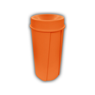 Cesto marca Sablón 80 L Tapa Tipo Embudo color Naranja