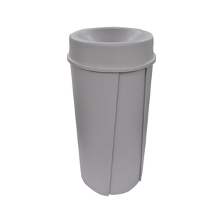 Cesto marca Sablón 80 L Tapa Tipo Embudo color Gris