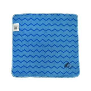 Paño Hygen marca Rubbermaid Microfibra 40x40 cm Zig Zag color Azul