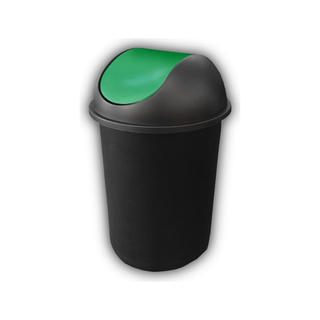 Cesto Redondo marca Sablón 45 L Balancín Liso color Negro