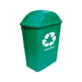 Cesto Balancín marca Sablón Lateral 42 L Leyenda Orgánico color Verde