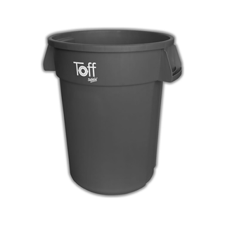 Contenedor marca Sablón Toff 120 L sin Tapa USA Tapa Plana T9284GR Tapa Embudo T9274GR color Gris