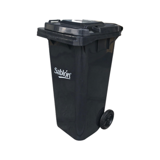 Contenedor marca Sablón 120 L con Ruedas y Asas en Tapa color Gris