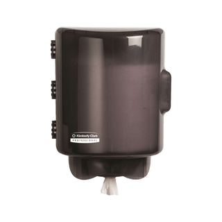 Despachador de Toalla Fluido Céntrico marca Kimberly Clark USA 92221 TR03508 TR03691 color Negro