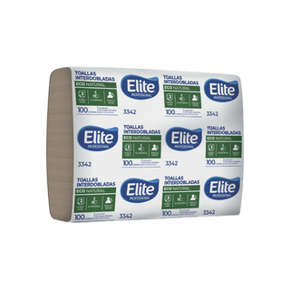 Toalla Interdoblada Eco marca Elite Pro Hoja Doble 21x24 cm USA 5165 5167 5169