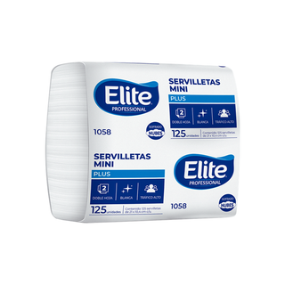 Servilleta Mini marca Elite Pro 10.4x10.3 cm Gofrado Nubes 125 Servilletas
