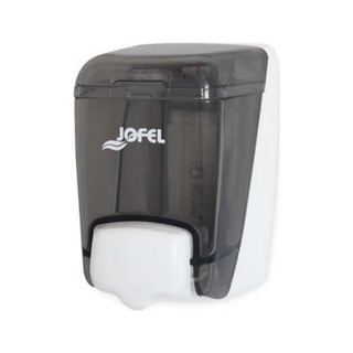Jabonera Azur Mini marca Jofel 400 ml Rellenable ABS color Humo