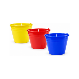 Cubeta De Plastico N°12 Cap.10 Lts. Con Asa Varios Colores