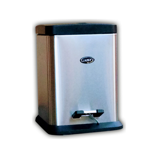 Bote de Pedal Silver de Acero Inoxidable marca Dust 12 L con Liner Interior 24x28x40 cm