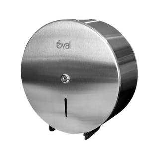 Despachador Higiénico Jumbo marca Oval Acero Inoxidable 600 m Uso Rudo