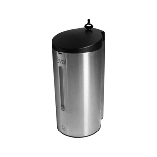 Jabonera Automática marca Oval Inoxidable 700 ml Uso Rudo