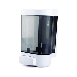 Jabonera Ebba Rellenable marca Oval 1 L color Blanco y Humo
