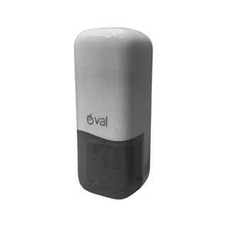 Jabonera Automática marca Oval 1 L ABS color Blanco y Humo Translúcido