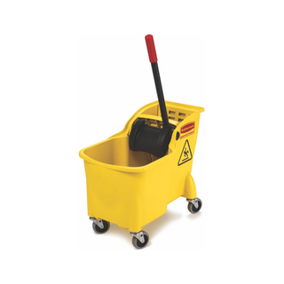 Cubeta con Exprimidor Tandem marca Rubbermaid 29.3 L color Amarillo