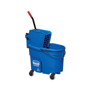 Cubeta Wave Brake marca Rubbermaid 35 qt Side Press FG758888BLUE color Azul