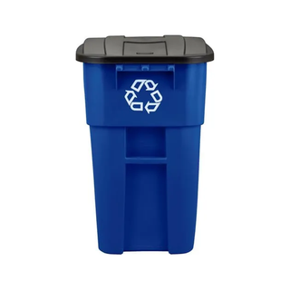 Contenedor Brute Recycling Rollout marca Rubbermaid 189 L FG9W2773 50 gal color Azul