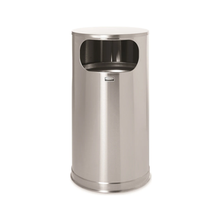 Cesto Redondo marca Rubbermaid 12 gal Acero Inoxidable FGSO16 para Ceniza y Basura