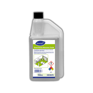 Aromatizante Concentrado marca Accumix Good Sense Manzana Verde 946 ml Combate Olores de Orina Vómito Tabaco y Comida