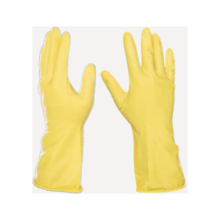Guante de Látex marca Oval Mediano Uso Doméstico 1 par color Amarillo